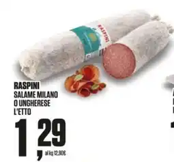 Coop Master Alleanza 3.0 Raspini salame milano o ungherese offerta