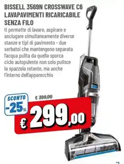 Famila Bissell 3569N Crosswave C6 lavapavimenti ricaricabile senza filo offerta