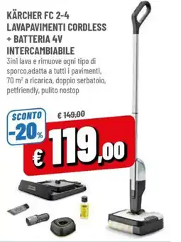 Famila Kärcher lavapavimenti cordless offerta