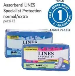 Famila Superstore Assorbenti Lines Specialist Protection offerta