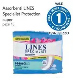 Famila Superstore Assorbenti Lines Specialist Protection super offerta