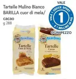 Famila Superstore Tartelle Mulino Bianco BARILLA cuor di mela/cacao offerta