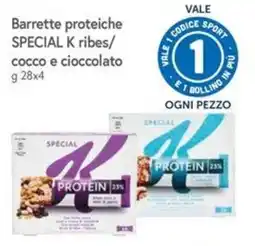 Famila Superstore Barrette proteiche SPECIAL K ribes/cocco e cioccolato offerta