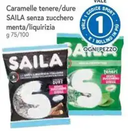 Famila Superstore Caramelle tenere/dure SAILA senza zucchero menta/liquirizia offerta