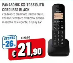 Famila Panasonic KX-TGB610JTB cordless black offerta