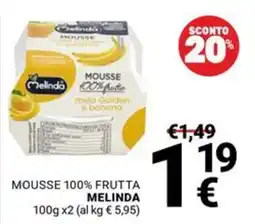 Supermercati Gulliver Mousse 100% frutta Melinda offerta