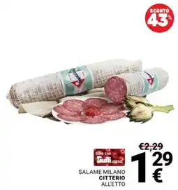 Supermercati Gulliver Salame milano Citterio offerta
