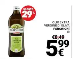 Supermercati Gulliver Olio extra vergine di oliva Farchioni offerta