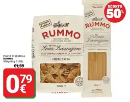 Supermercati Gulliver Pasta di semola Rummo offerta