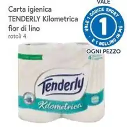 Famila Superstore Carta igienica Tenderly Kilometrica fior di lino offerta