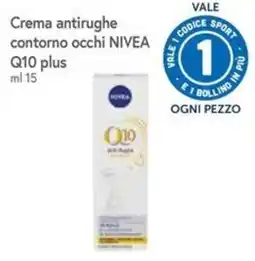 Famila Superstore Crema antirughe contorno occhi NIVEA Q10 plus offerta