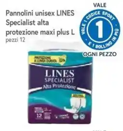 Famila Superstore Pannolini unisex LINES Specialist alta protezione offerta