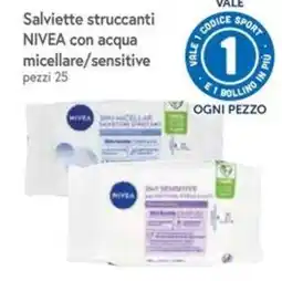 Famila Superstore Salviette struccanti NIVEA con acqua micellare/sensitiva offerta