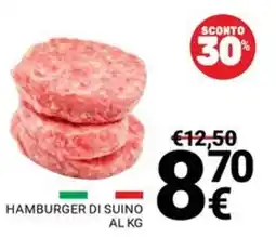 Supermercati Gulliver Hamburger di suino offerta