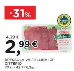Poli Bresaola Valtellina IGP Citterio offerta