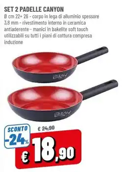 Famila Set 2 padelle Canyon offerta