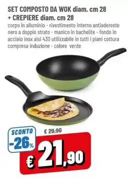 Famila Set composto da wok + crepiere offerta