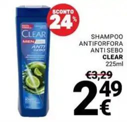 Supermercati Gulliver Shampoo anti forfora anti sebo Clear offerta