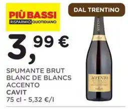 Poli Spumante brut blanc de blancs accento cavit offerta