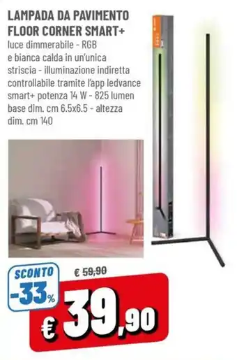 Lampada da pavimento Floor Corner Smart+
