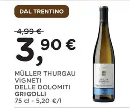 Poli Müller Thurgau Vigneti delle Dolomiti Grigolli offerta