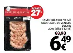 Supermercati Gulliver Gambero argentino sgusciato devenato Delfin offerta