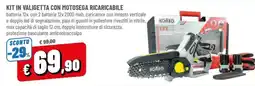 Famila Kit in valigetta con motosega ricaricabile KOMBO offerta