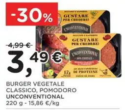 Poli Burger vegetale classico, pomodoro Unconventional offerta