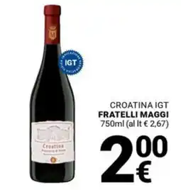Supermercati Gulliver Croatina IGT Fratelli Maggi offerta