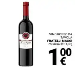 Supermercati Gulliver Vino Rosso Fratelli Maggi offerta