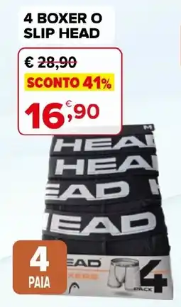 Iperal Boxer o slip Head offerta
