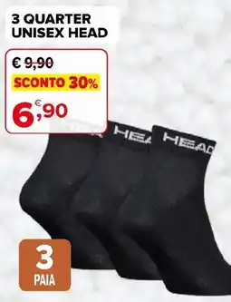 Iperal 3 quarter unisex head offerta