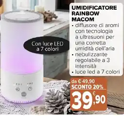 Iperal Umidificatore Rainbow Macom offerta