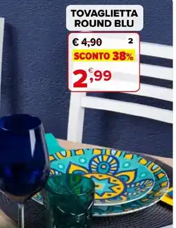 Iperal Tovaglietta round blu offerta