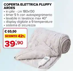 Iperal Coperta elettrica Fluffy Ardes offerta