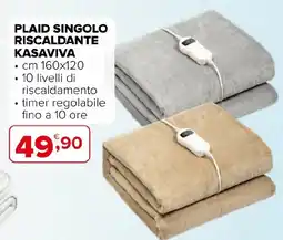 Iperal Plaid singolo riscaldante Kasaviva offerta
