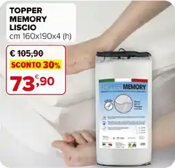 Iperal Topper memory liscio offerta