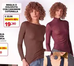 Iperal Maglia o dolcevita con cashmere cotonella offerta