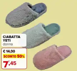 Iperal Ciabatta yeti donna offerta
