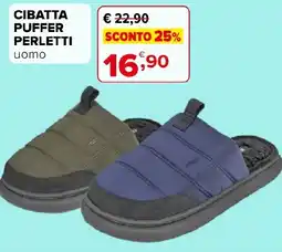 Iperal Cibatta puffer perletti uomo offerta