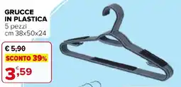 Iperal Gruccie in plastica offerta