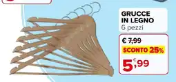 Iperal Gruccie in legno offerta