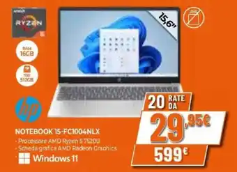 HP NOTEBOOK 15-FC1004NLX