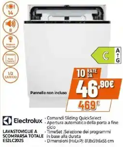 Iperal Lavastoviglie a scomparsa totale Electrolux offerta
