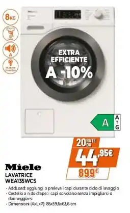Iperal Miele lavatrice wea135wcs offerta