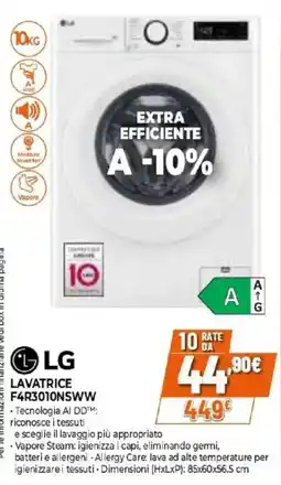 Iperal Lavatrice LG F4R3010NSWW offerta