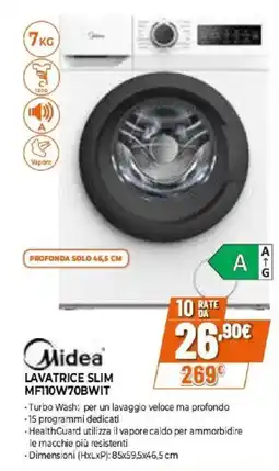 Iperal Midea lavatrice slim offerta