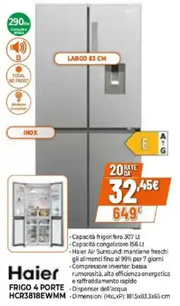 Iperal Haier frigo 4 porte offerta
