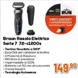 Iperal Braun Rasoi Elettrico Serie 7 72-c1200s offerta
