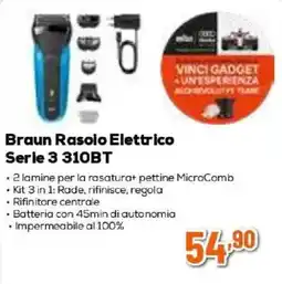 Iperal Braun Rasoio Elettrico Serie 3 310BT offerta